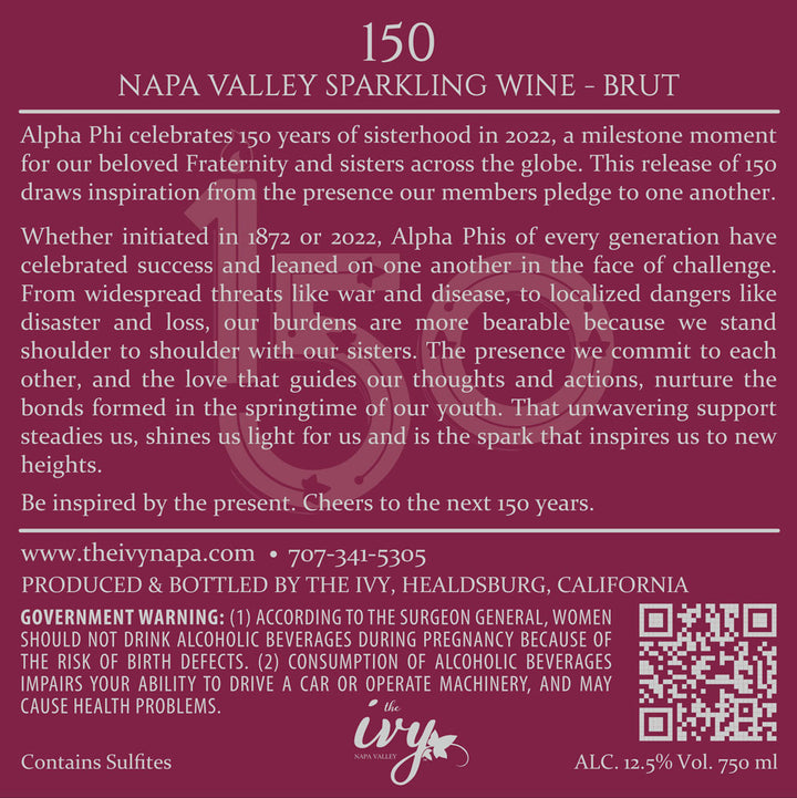 150th Anniversary - Sparkling Brut - Méthode Champenoise - Napa Valley