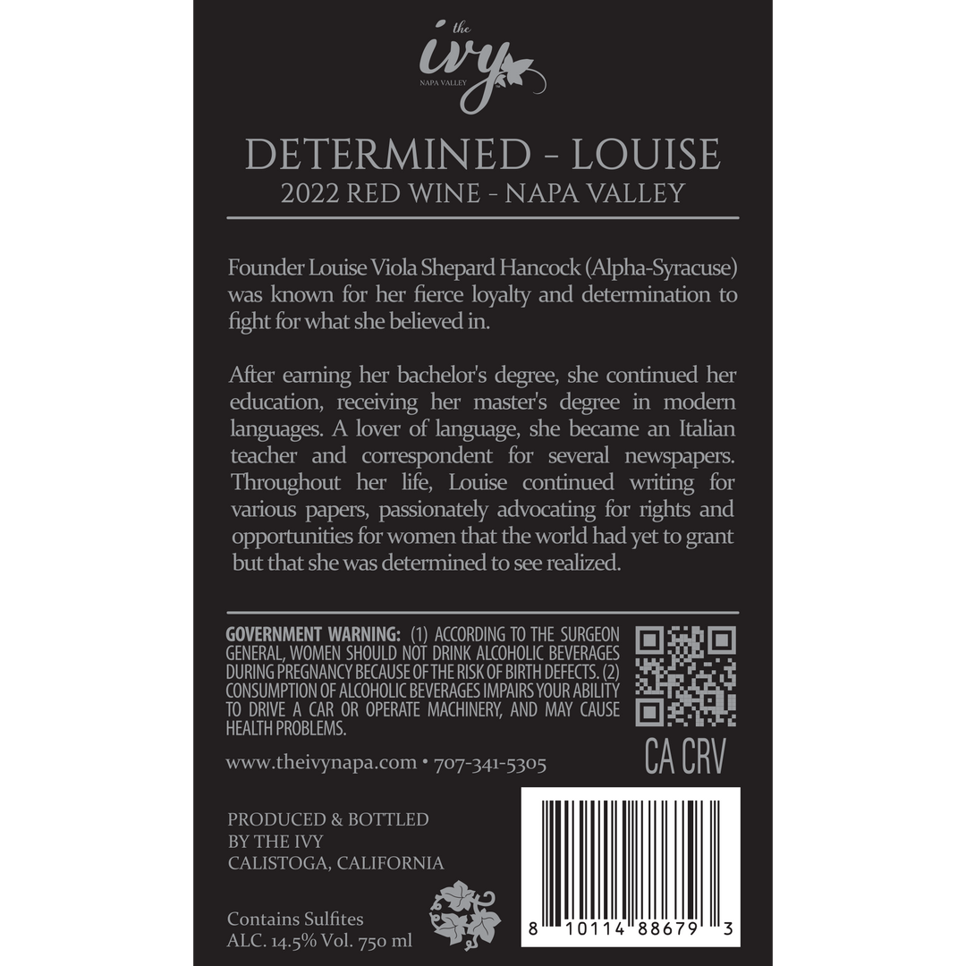 The Original Ten - Determined - Louise - 2022 Red Wine - Napa Valley