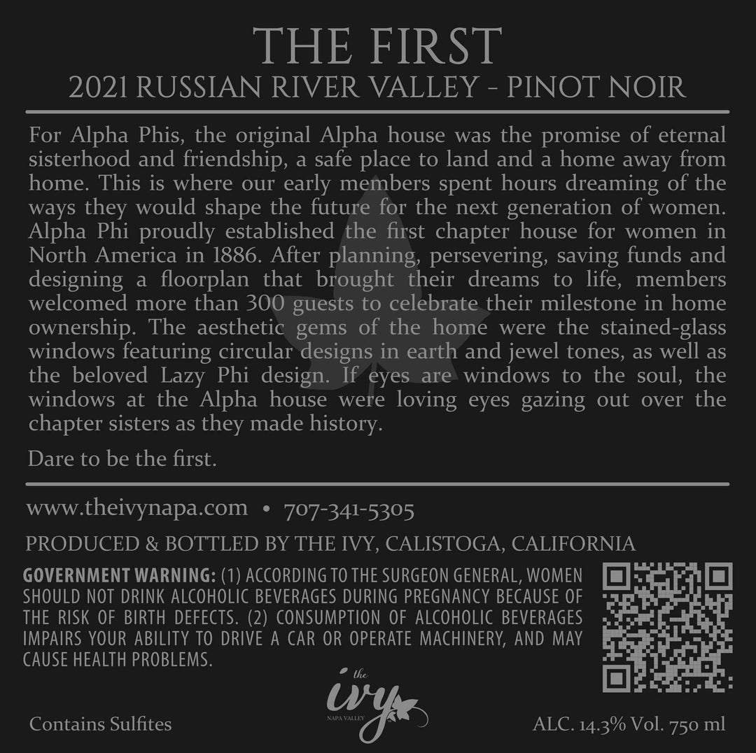 The First - 2021 Pinot Noir - Russian River Valley