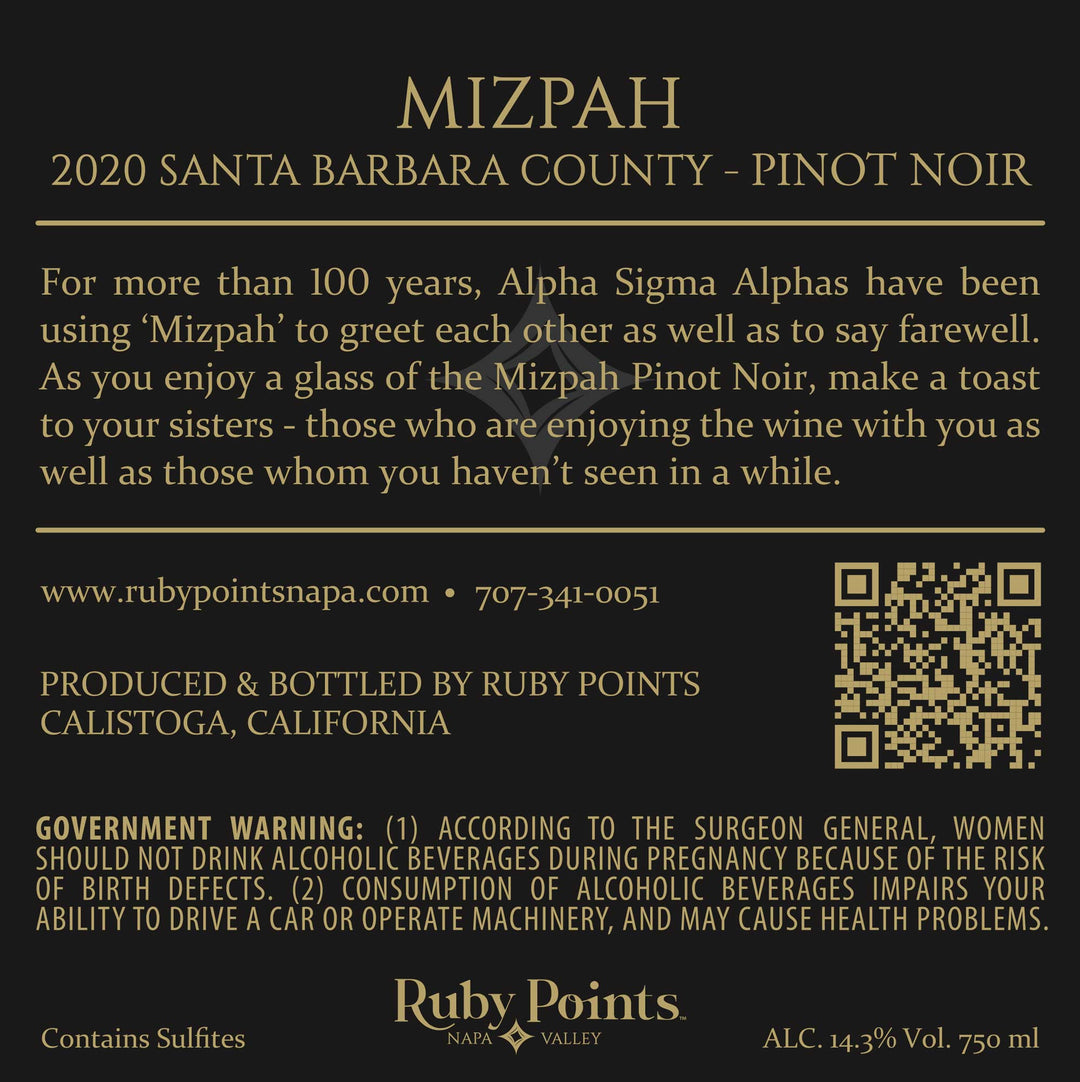 Mizpah - 2020 Pinot Noir - Santa Barbara County