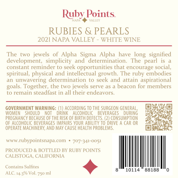 Rubies & Pearls - 2021 Cuvée Blanc - Napa Valley