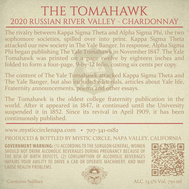 The Tomahawk - 2020 Chardonnay - Russian River Valley