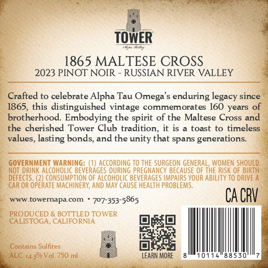 1865 Maltese Cross - 2023 Pinot Noir - Russian River Valley