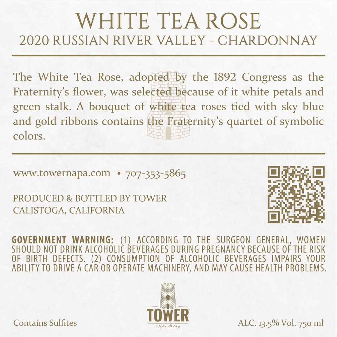 White Tea Rose - 2020 Chardonnay - Russian River Valley