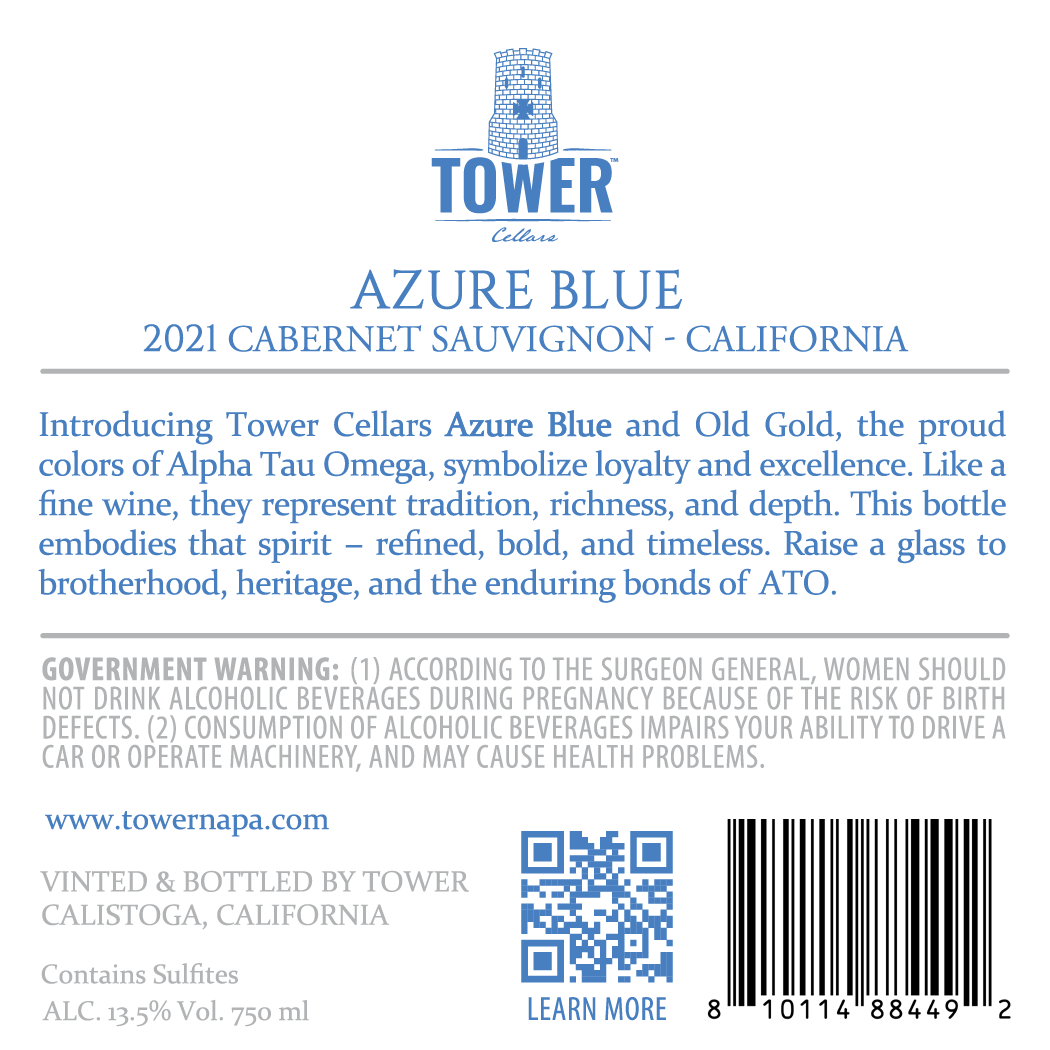 Tower Cellars Azure Blue - 2021 Cabernet Sauvignon - California