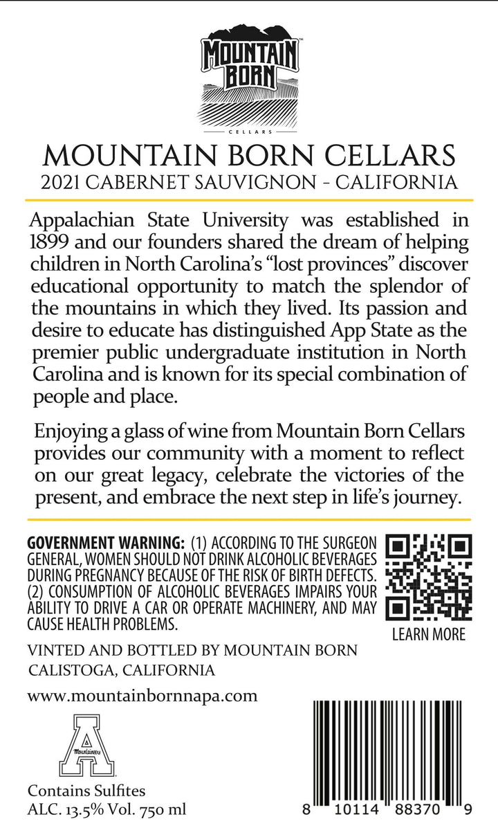 Mountain Born Cellars - 2021 Cabernet Sauvignon - California