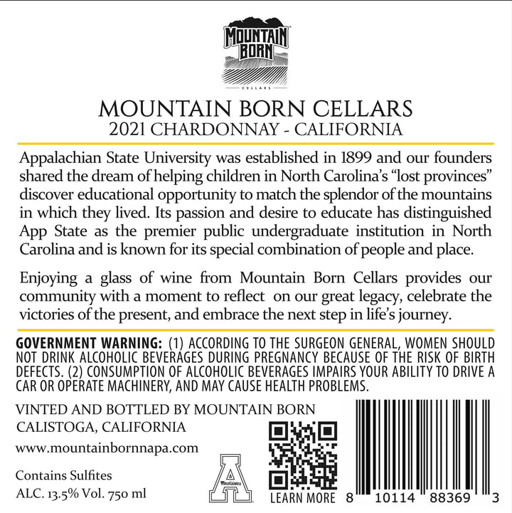 Mountain Born Cellars - 2021 Chardonnay - California