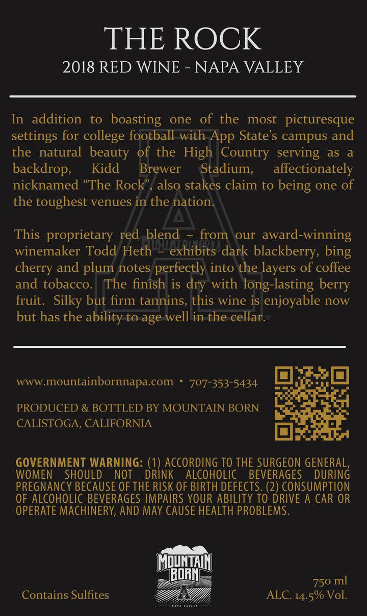 The Rock - 2018 Red Wine - Napa Valley