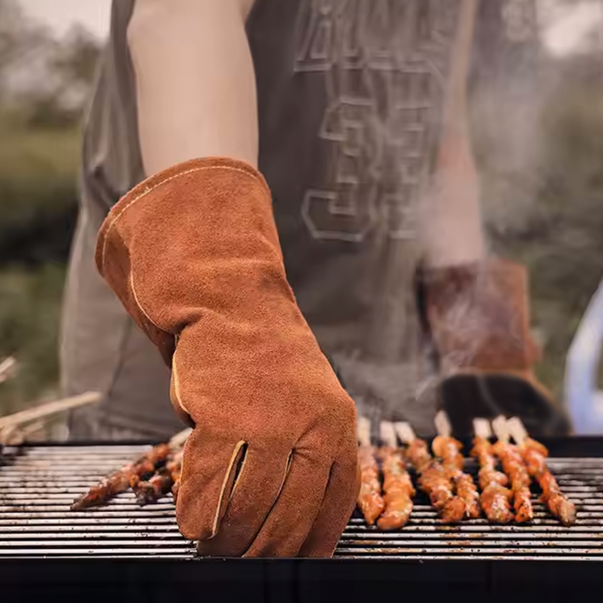 leather bbq gloves