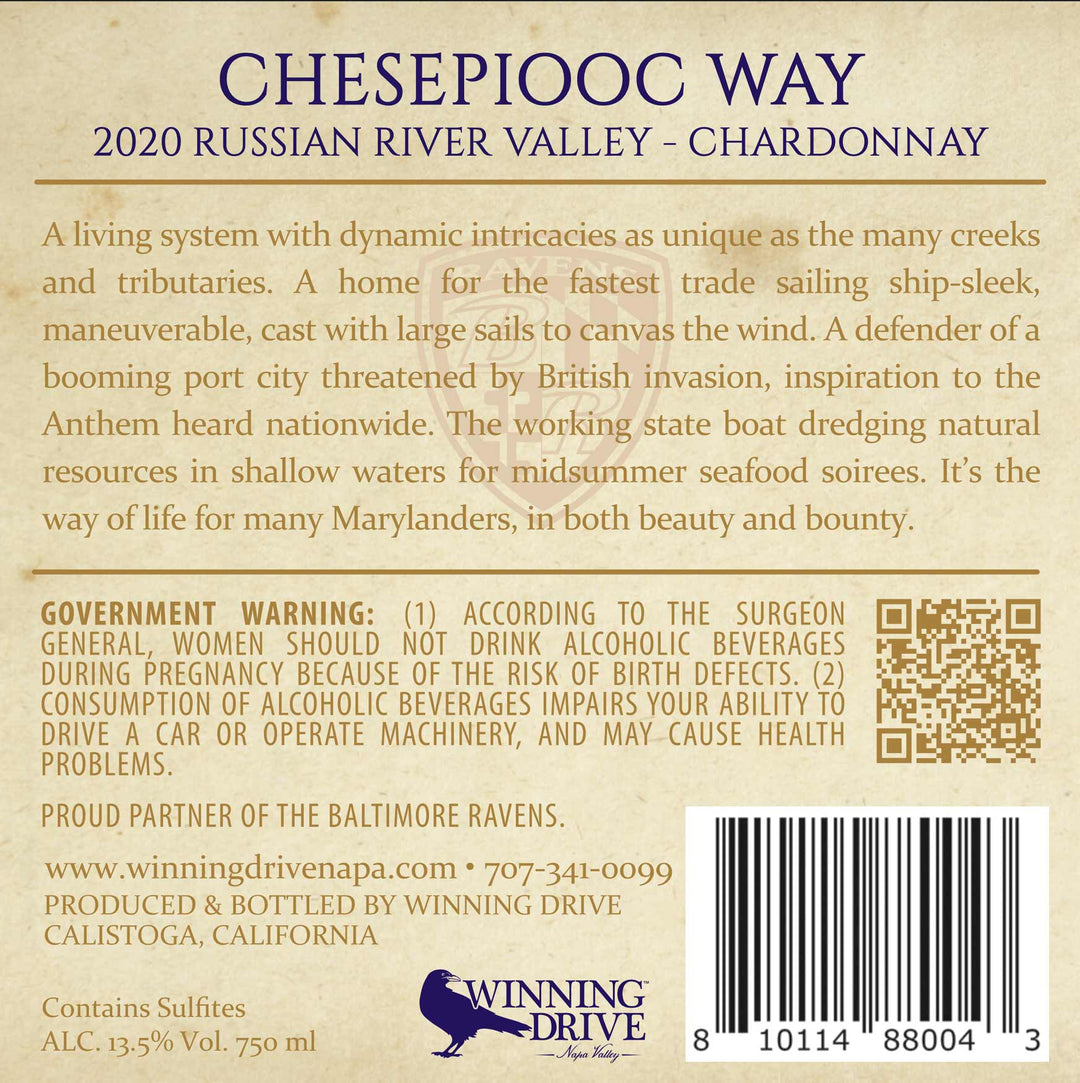 Chesepiooc Way – 2020 Chardonnay – Russian River Valley