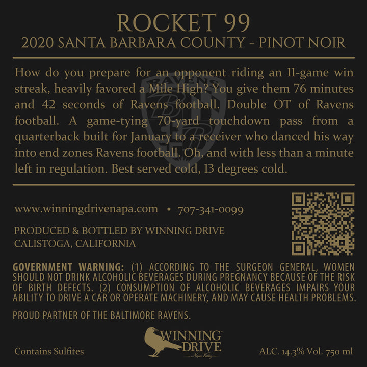 Rocket 99 - 2020 Pinot Noir – Santa Barbara County