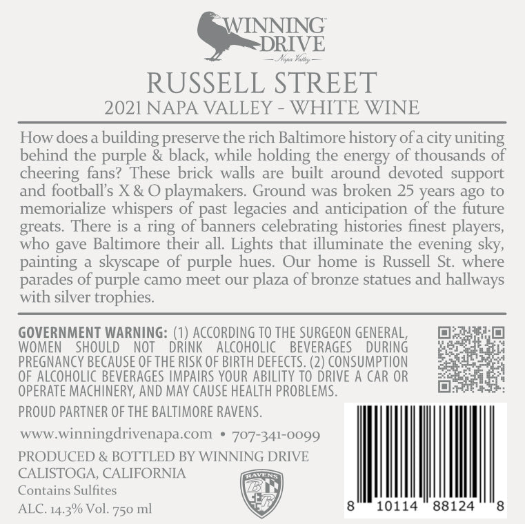 Russell Street - 2021 Cuvée Blanc - Napa Valley