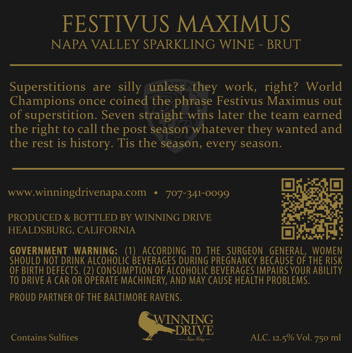 Festivus Maximus - Sparkling Brut - Méthode Champenoise - Napa Valley