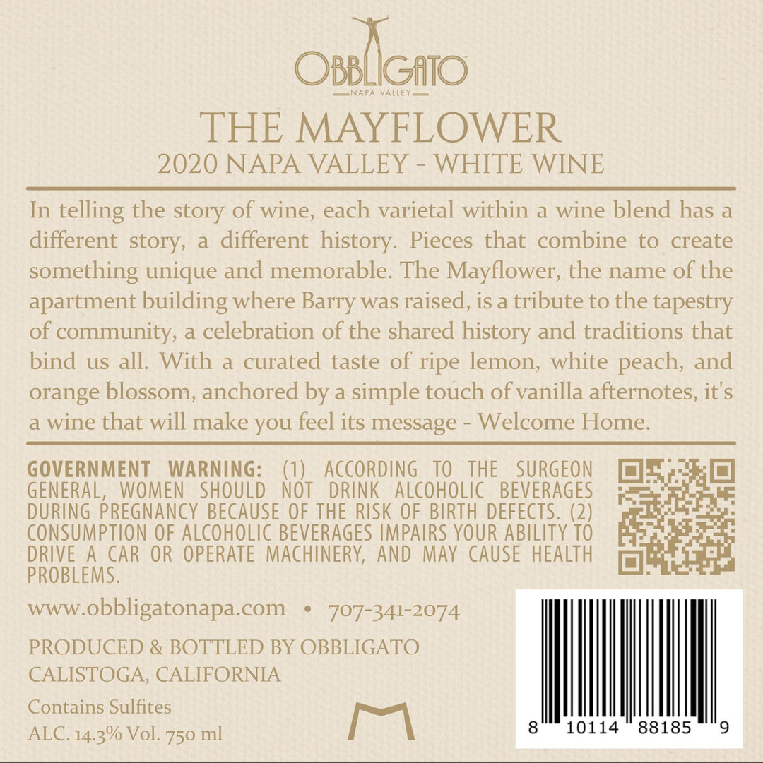 THE MAYFLOWER - 2020 Cuvée Blanc - Napa Valley