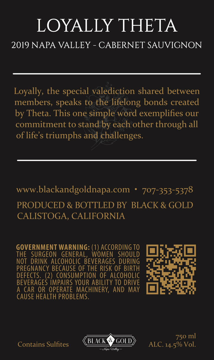 Loyally Theta - 2019 Cabernet Sauvignon - Napa Valley