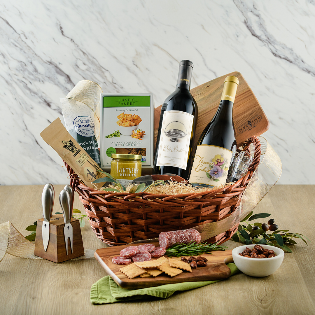 Premium Red & White Gift Basket