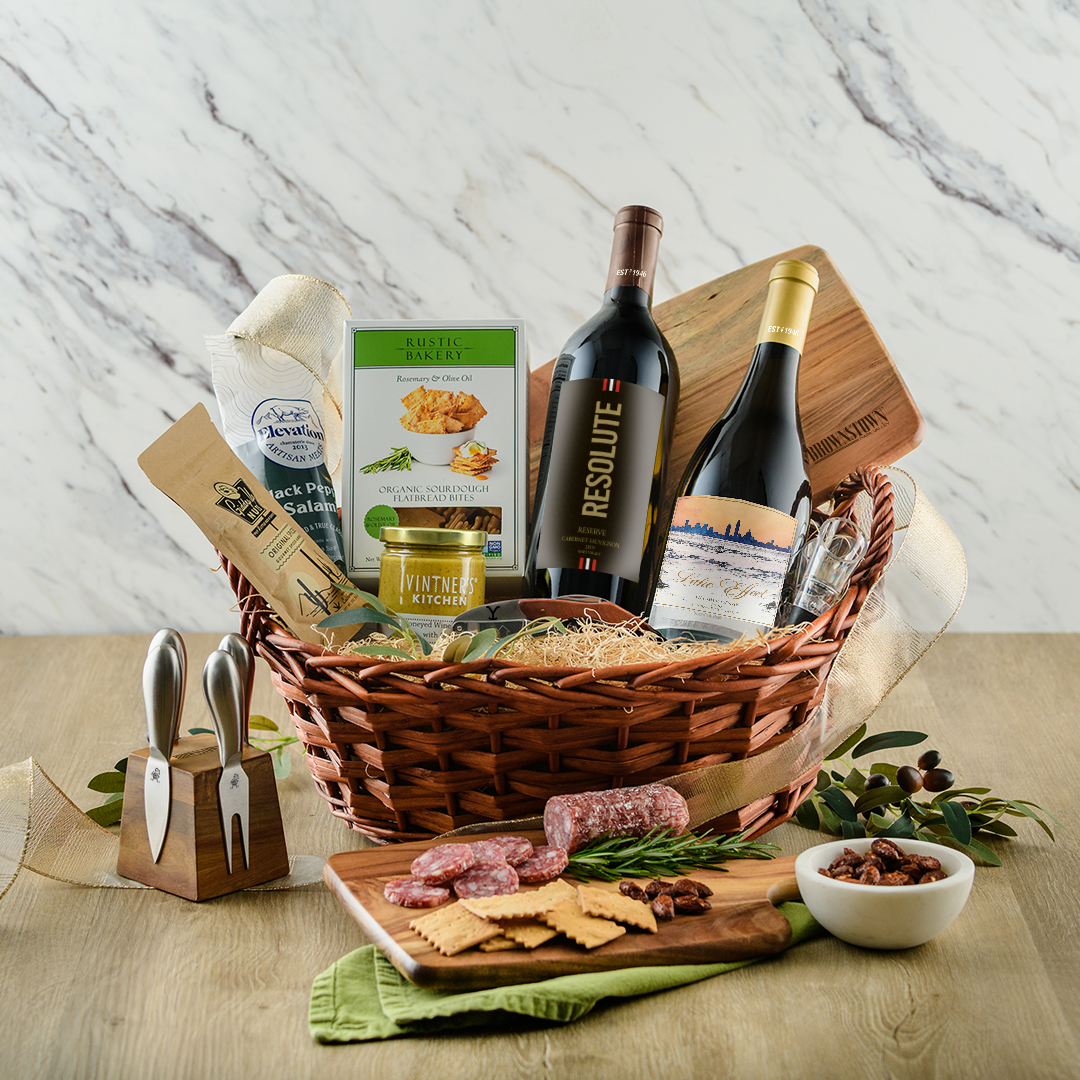 Premium Red & White Gift Basket