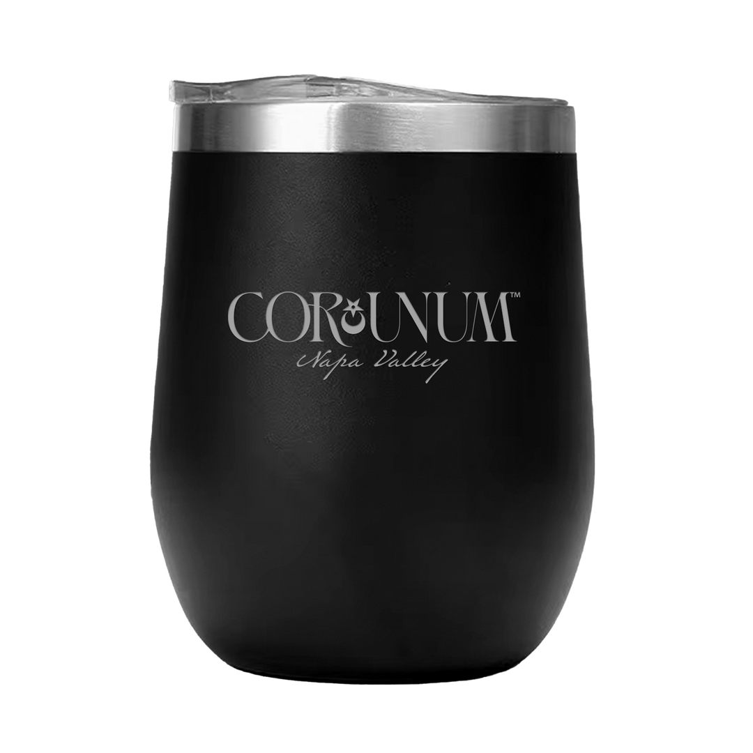 12oz Double Wall Stainless Steel Wine Tumbler with Lid