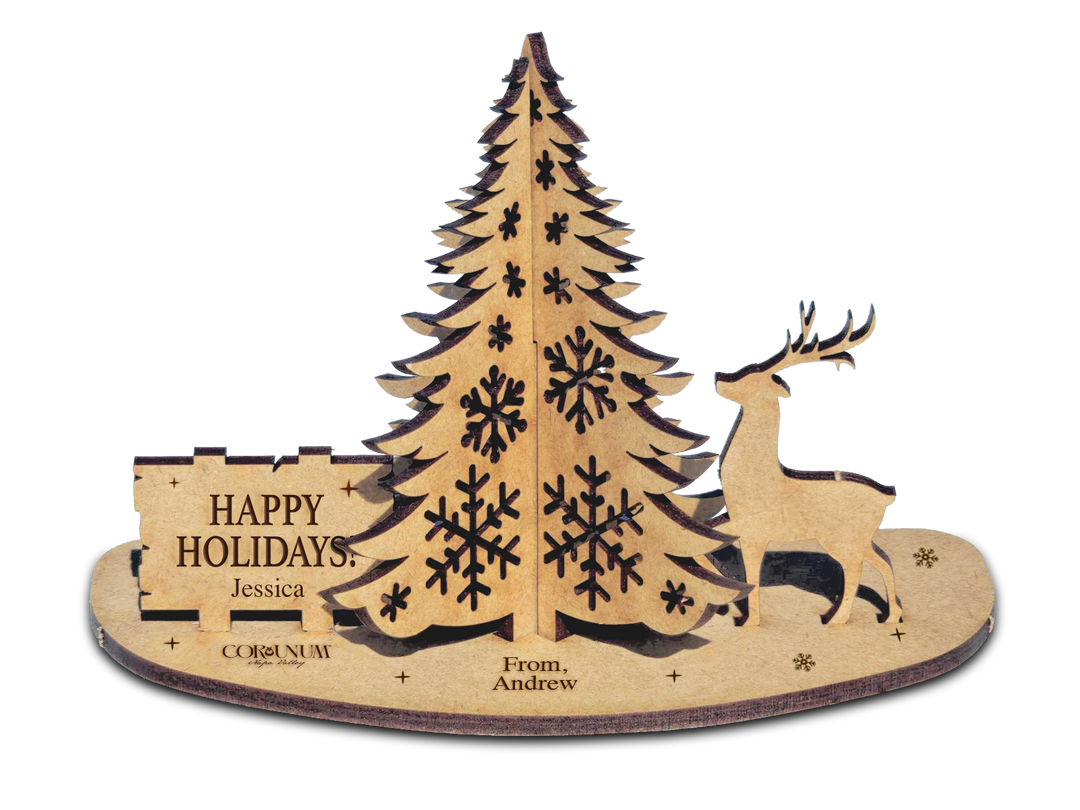 3D Wood Card - Holiday