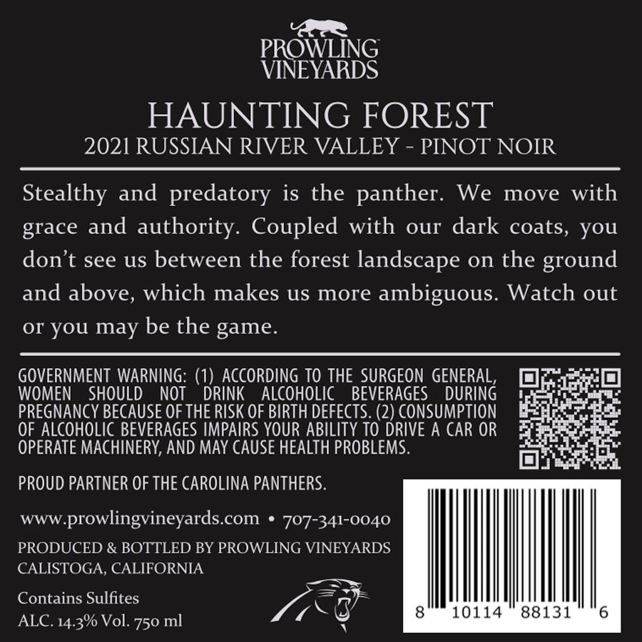 HAUNTING FOREST - 2021 Pinot Noir - Russian River Valley