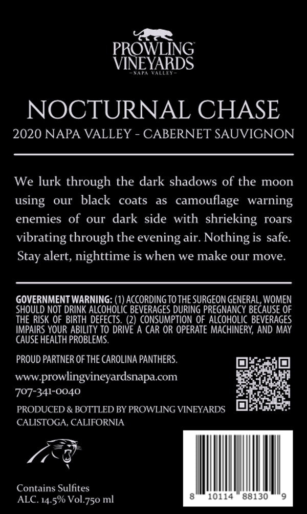 NOCTURNAL CHASE - 2020 Cabernet Sauvignon - Napa Valley