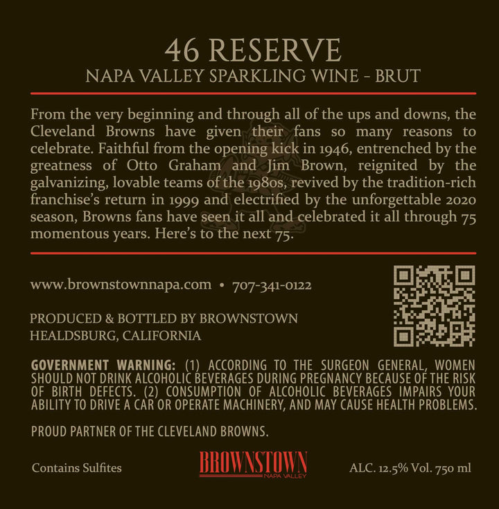 46 Reserve – Sparkling Brut – Méthode Champenoise – Napa Valley