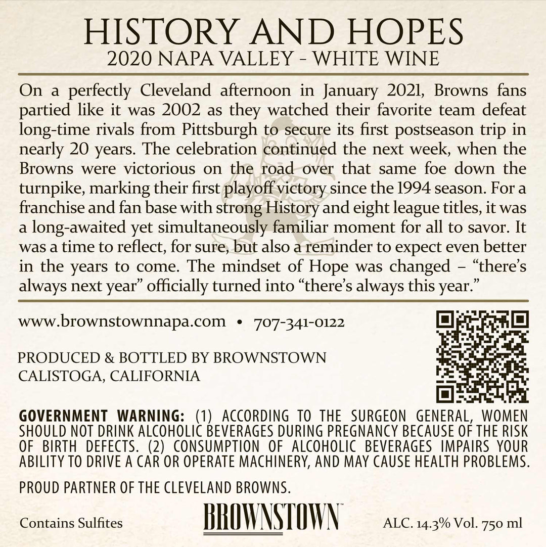 History & Hopes - 2020 Cuvée Blanc - Napa Valley