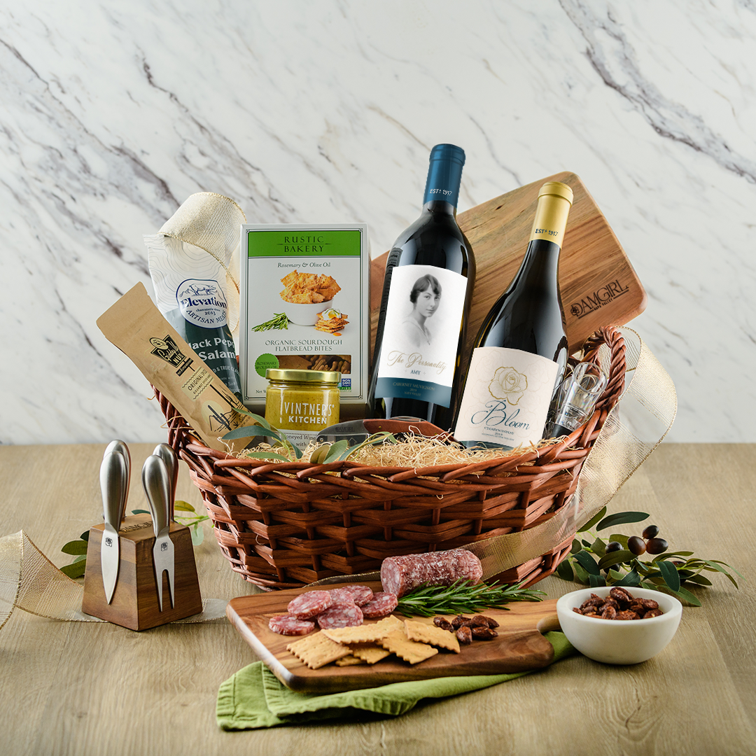 Premium Red & White Gift Basket