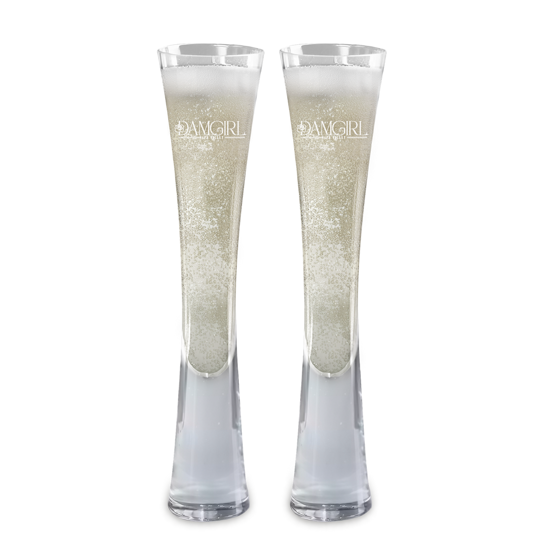 Hand Blown Artisan Crafted Champagne Flute