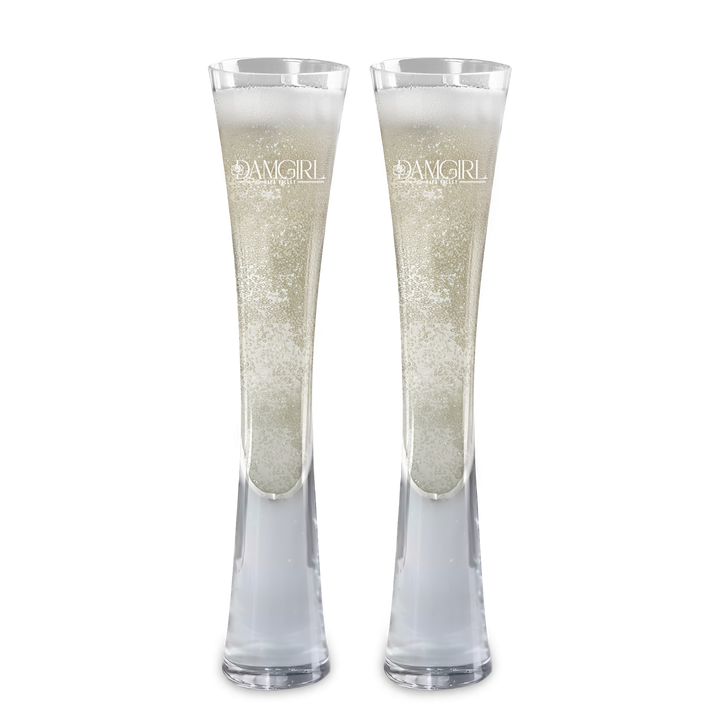 Hand Blown Artisan Crafted Champagne Flute
