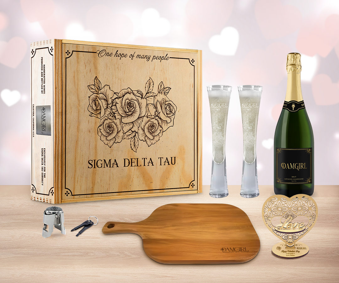 Valentine Sparkling Wine "Cheers" Gift Set