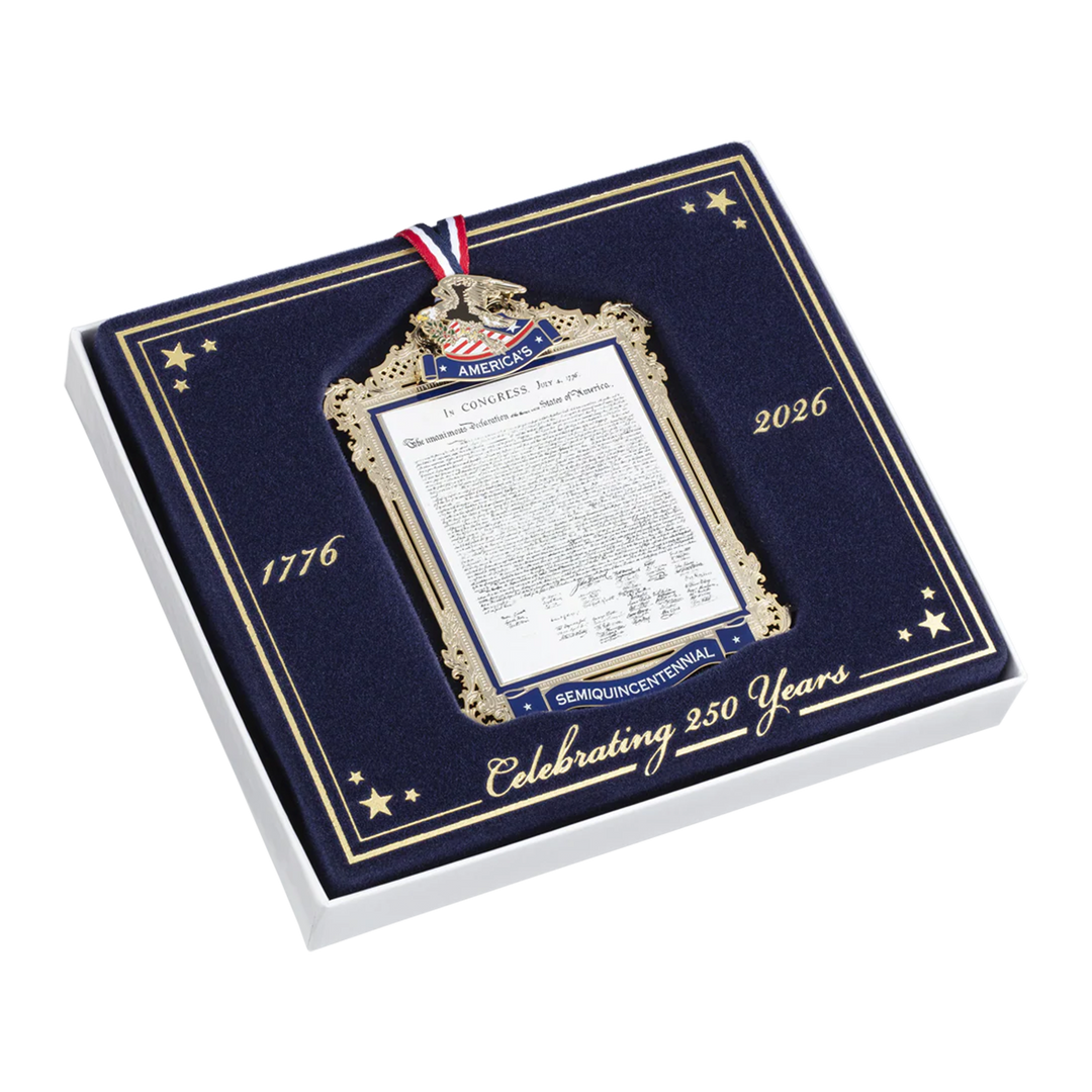 Deluxe Red - America’s 250th Ornament & Wine Tumblers Gift Basket