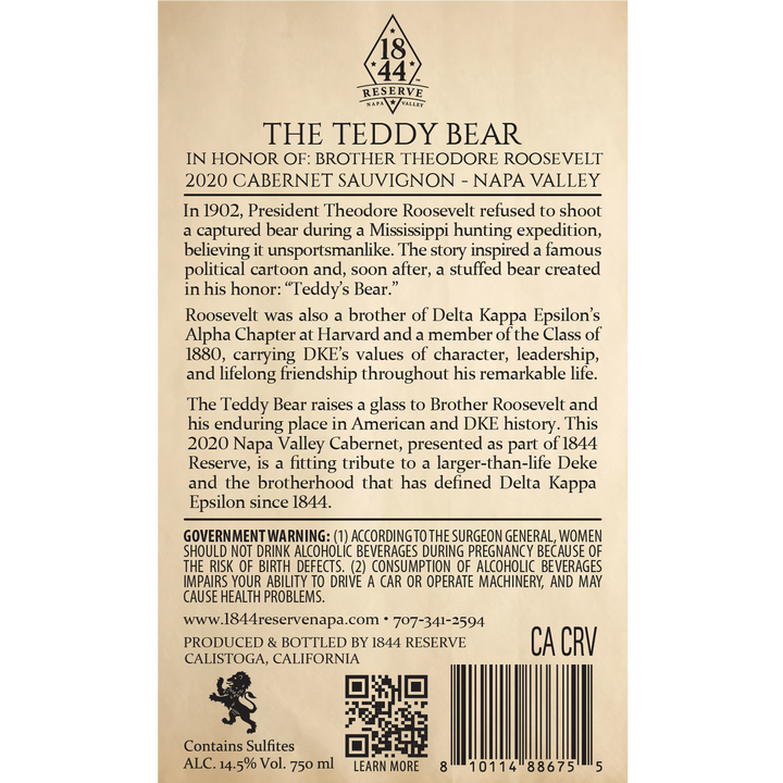 The Teddy Bear - 2020 Cabernet Sauvignon - Napa Valley