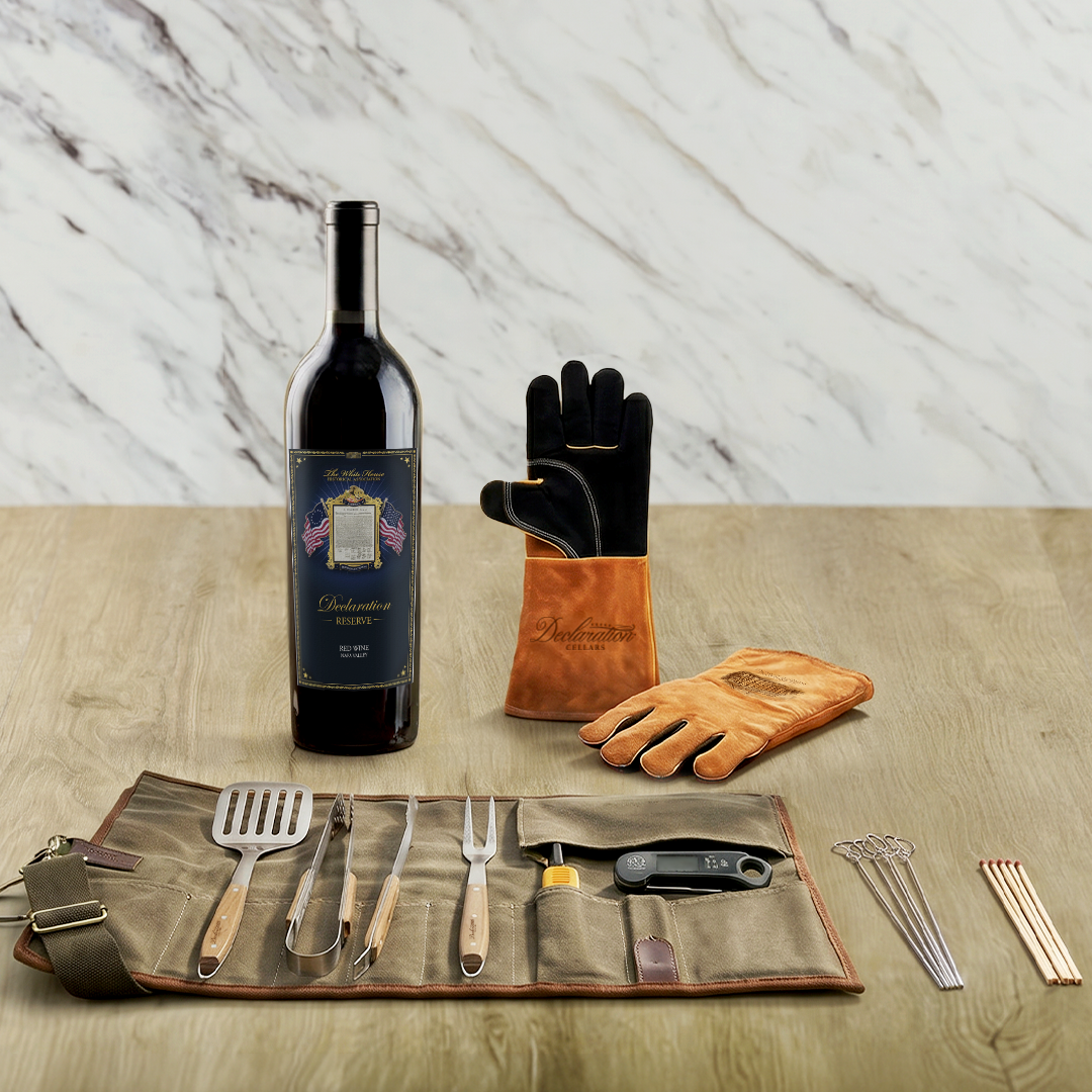 BBQ Grill & Red Wine Gift Set