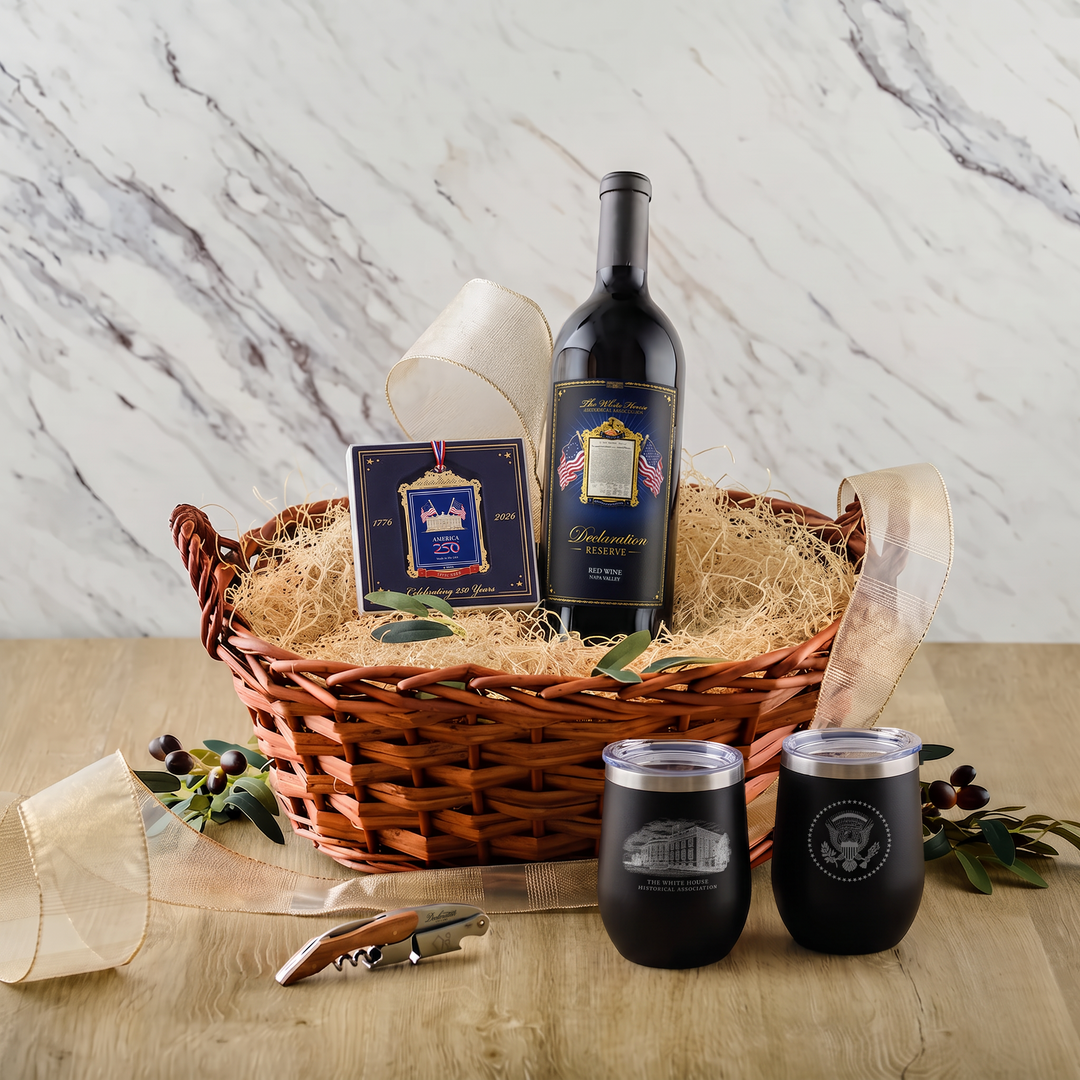 Deluxe Red - America’s 250th Ornament & Wine Tumblers Gift Basket