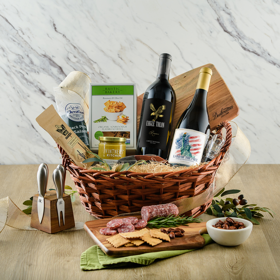 Premium Red & White Gift Basket