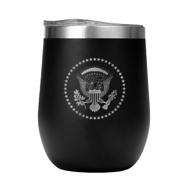 12oz Double Wall Stainless Steel Wine Tumbler with Lid