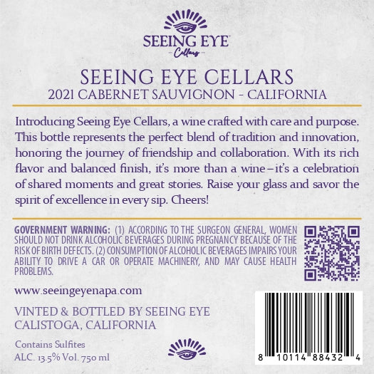 Seeing Eye Cellars - 2021 Cabernet Sauvignon - California