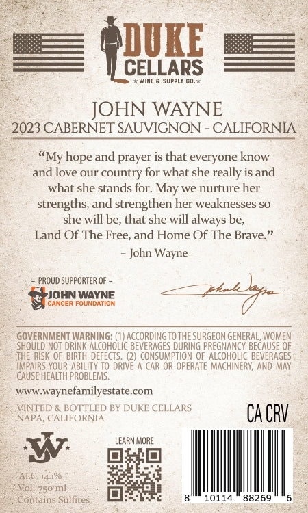 John Wayne - 2023 Cabernet Sauvignon - California