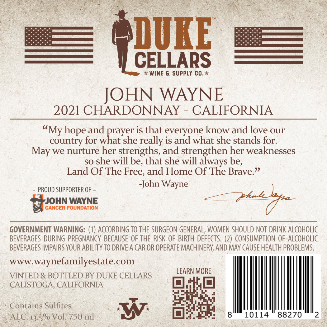 John Wayne - 2021 Chardonnay - California