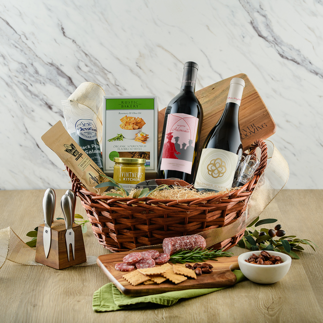 Premium Red & White Gift Basket