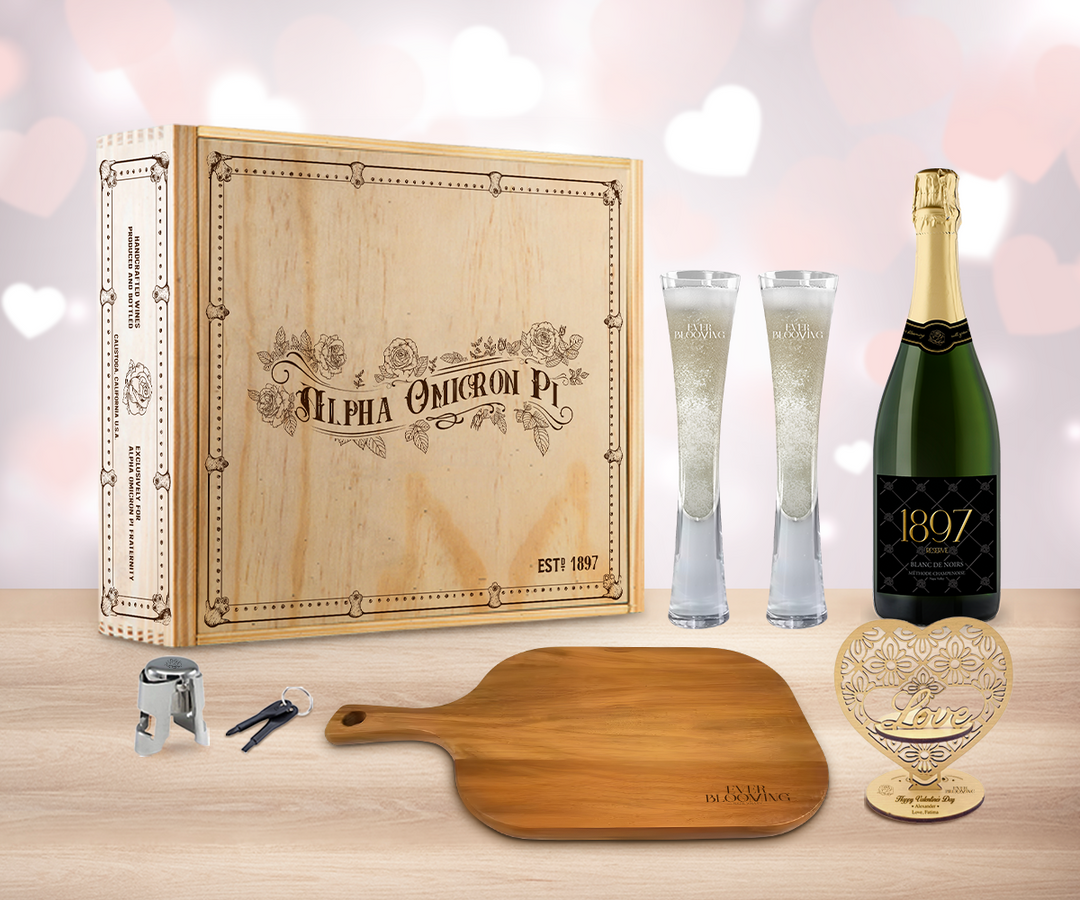 Valentine Sparkling Wine "Cheers" Gift Set