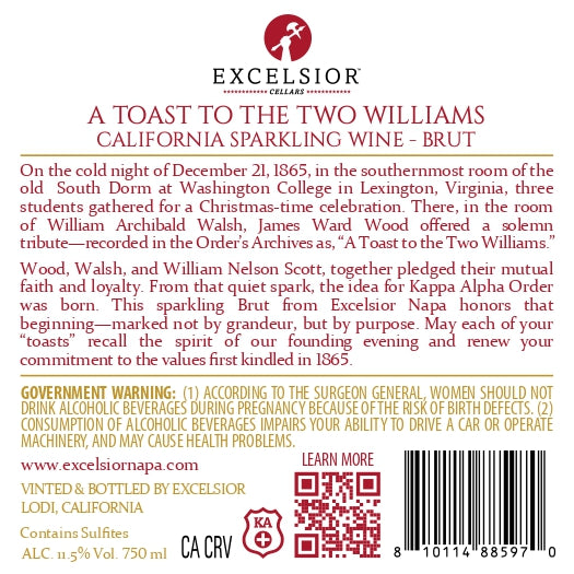 A Toast to the Two Williams - Sparkling Brut - California