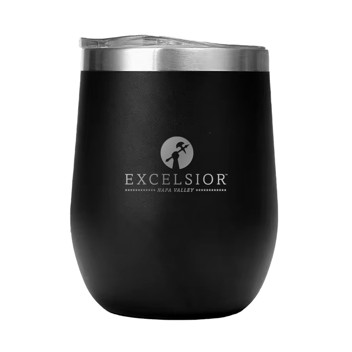 12oz Double Wall Stainless Steel Wine Tumbler with Lid