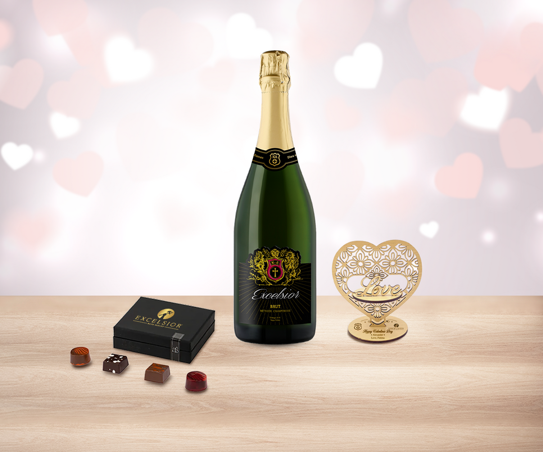 Valentine Sparkling Wine & Truffles Delight