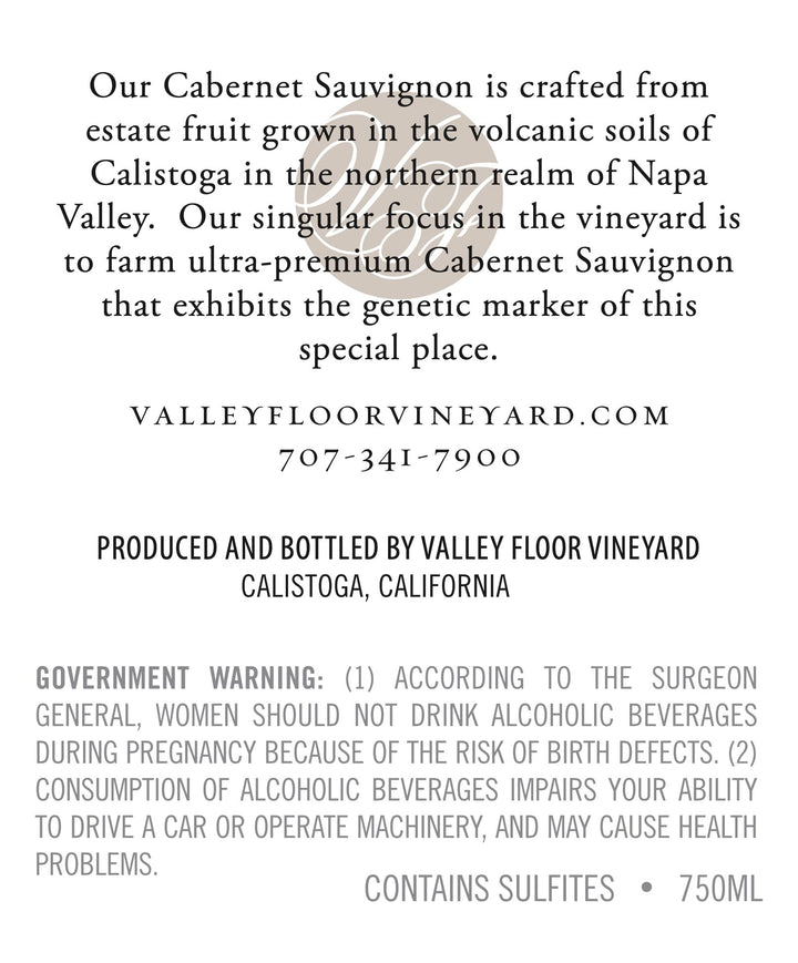 Valley Floor - 2013 Cabernet Sauvignon - Calistoga, Napa Valley