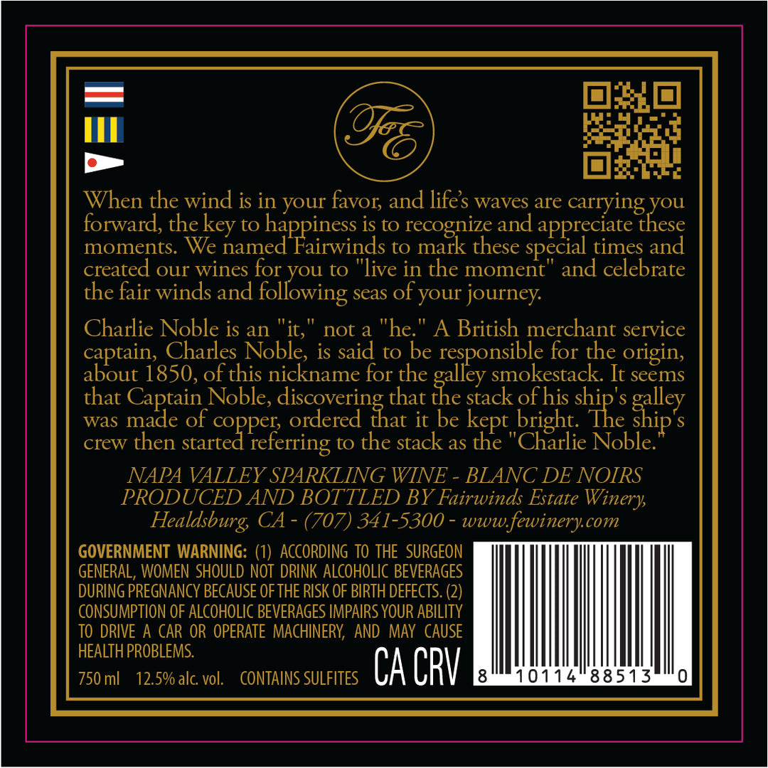 Charlie Noble - Sparkling Blanc de Noirs - Napa Valley