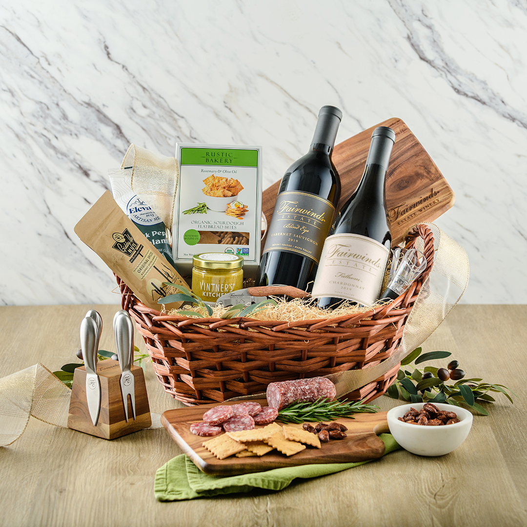 Premium Red & White Gift Basket