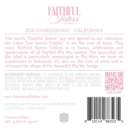 Faithful Sisters Cellars - 2021 Chardonnay - California