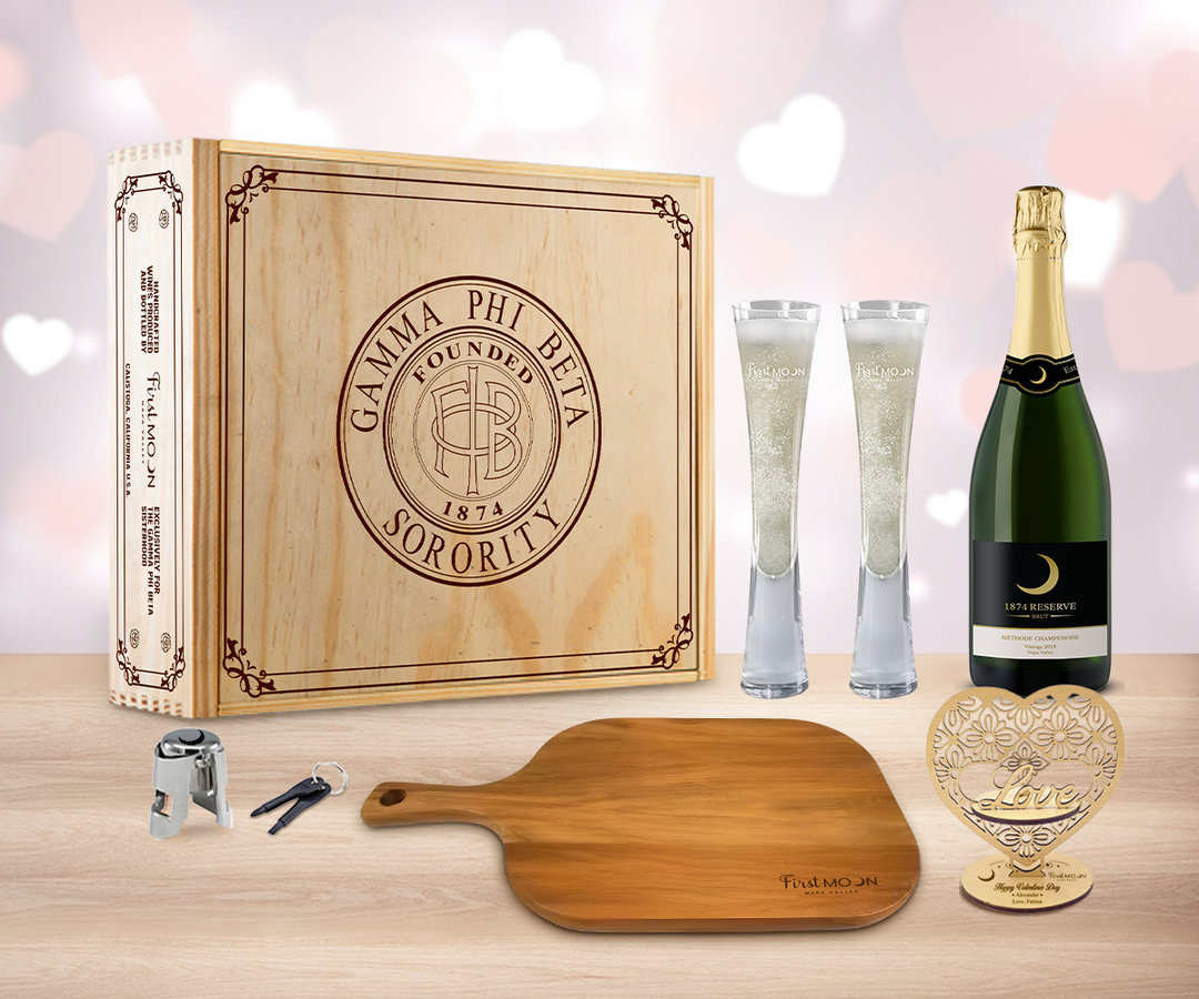 Valentine Sparkling Wine "Cheers" Gift Set